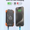 BLAVOR Solar Charger Power Bank 10,000mAh, Portable Wireless Charger, 20W Fast Charging External Battery Pack with USB C for Cell Phones, Solar Panel Charger with Dual Flashlight for Camping - Image 3